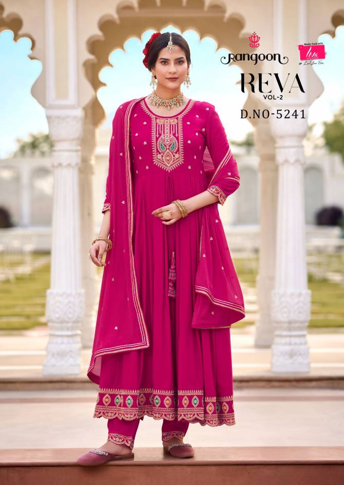 Reva Vol 2 By Rangoon Rayon Embroidery Readymade Suits Wholesale Market In Surat